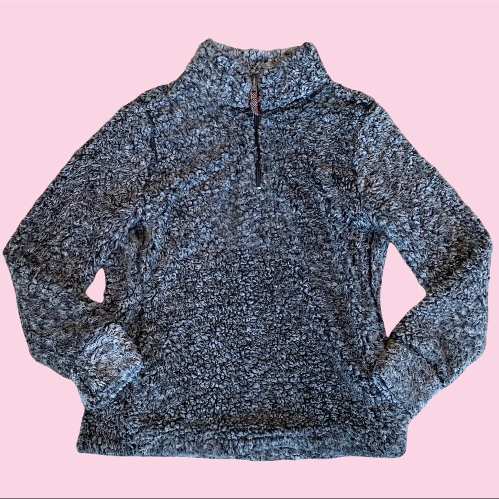 Grey Multi Sherpa Pullover